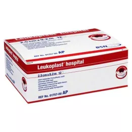LEUKOPLAST Ligoninė 2,5 cmx9,2 m, 12 vnt