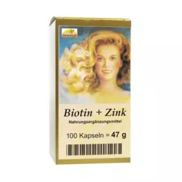 BIOTIN PLUS Cinko plaukų kapsulės, 100 vnt