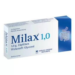 MILAX 1,0 žvakutės, 10 vnt