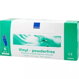 VINYL Pirštinės be pudros, mažos mėlynos, 100 vnt