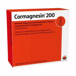 CORMAGNESIN 200 ampulių, 10X10 ml