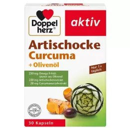 DOPPELHERZ Artišokas+Alyvuogių aliejus+Curcuma kapsulės, 30 vnt