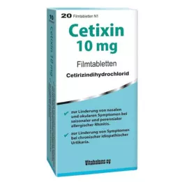 CETIXIN 10 mg plėvele dengtos tabletės, 20 vnt