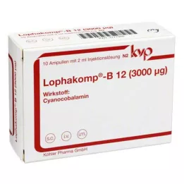 LOPHAKOMP B12 3 000 μg injekcinis tirpalas, 10X2 ml