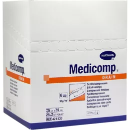 MEDICOMP kanalizacijos angos komp.sterilis 7,5x7,5 cm, 50 vnt
