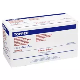 TOPPER Schlitzkompr.5x5 cm sterilus, 20X5 vnt