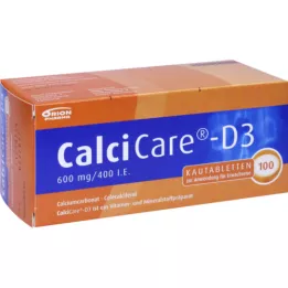 CALCICARE D3 kramtomosios tabletės, 100 vnt