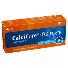 CALCICARE D3 forte šnypščiosios tabletės, 40 vnt