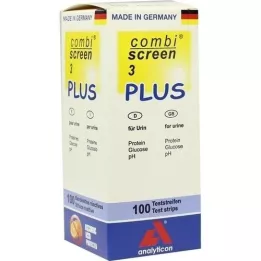 COMBISCREEN 3 Plus testo juostelės, 100 vnt