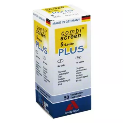 COMBISCREEN 5+Leuko Plus tyrimo juostelės, 50 vnt COMBISCREEN 5+Leuko Plus tyrimo juostelės, 50 vnt