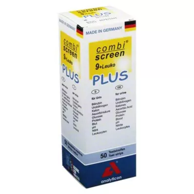 COMBISCREEN 9+Leuko Plus tyrimo juostelės, 50 vnt COMBISCREEN 9+Leuko Plus tyrimo juostelės, 50 vnt
