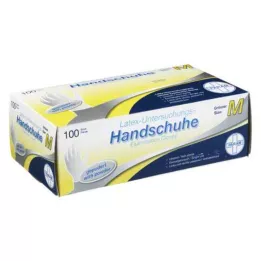 HANDSCHUHE Vienkartinis latekso milteliai M, 100 vnt
