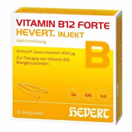 VITAMIN B12 HEVERT forte Injekt ampulės, 10X2 ml