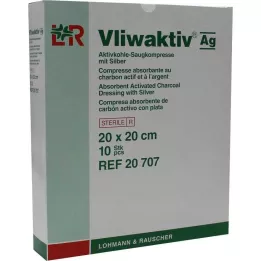 VLIWAKTIV AG Aktyvuotos anglies siurbimo komp. su sidabru 20x20 cm, 10 vnt