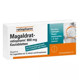 MAGALDRAT-ratiopharm 800 mg tabletės, 20 vnt