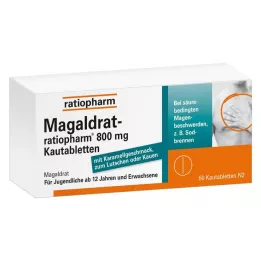 MAGALDRAT-ratiopharm 800 mg tabletės, 50 vnt