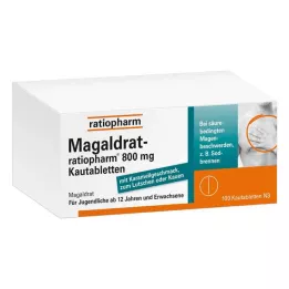 MAGALDRAT-ratiopharm 800 mg tabletės, 100 vnt