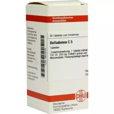 BELLADONNA C 5 tabletės, 80 vnt