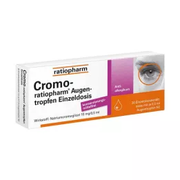 CROMO-RATIOPHARM Vienkartiniai akių lašai, 20X0,5 ml