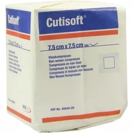 CUTISOFT Vilnos kompresai 7,5x7,5 cm nesterilūs, 100 vnt