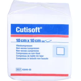 CUTISOFT Vilnos kompresai 10x10 cm nesterilūs, 100 vnt