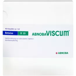 ABNOBAVISCUM Betulae D 10 ampulių, 48 vnt