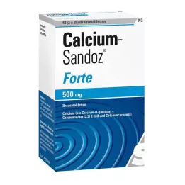 CALCIUM SANDOZ forte šnypščiosios tabletės, 2X20 vnt
