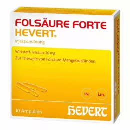FOLSÄURE HEVERT forte ampulės, 10X2 ml
