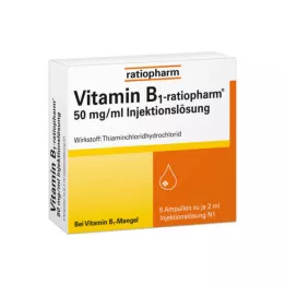 VITAMIN B1-RATIOPHARM 50 mg/ml Inj.Lsg.Ampules, 5X2 ml