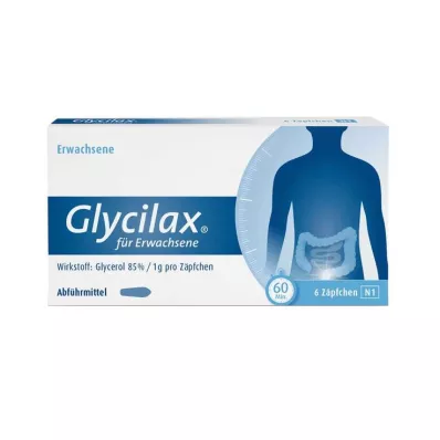 GLYCILAX Žvakutės suaugusiems, 6 vnt