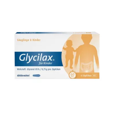GLYCILAX Žvakutės vaikams, 6 vnt