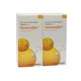PANKREOFLAT dengtos tabletės, 200 vnt