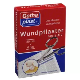 GOTHAPLAST Žaizdų priežiūrai jautrus 6 cmx0,5 m pjūvis, 1 vnt