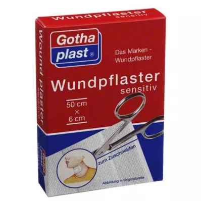 GOTHAPLAST Žaizdų priežiūrai jautrus 6 cmx0,5 m pjūvis, 1 vnt