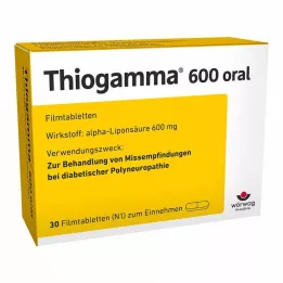 THIOGAMMA 600 geriamųjų plėvele dengtų tablečių, 30 vnt
