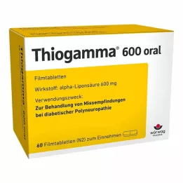 THIOGAMMA 600 geriamųjų plėvele dengtų tablečių, 60 vnt