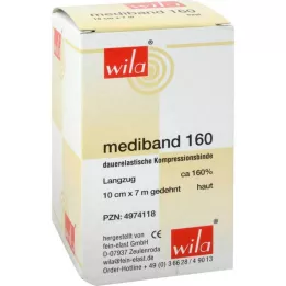 MEDIBAND 160 ilgo tempimo tvarstis 10 cmx7 m odos spalvos, 1 vnt