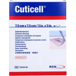 CUTICELL Tepaliniai kompresai 7,5x7,5 cm, 10 vnt