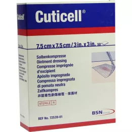 CUTICELL Tepaliniai kompresai 7,5x7,5 cm, 50 vnt