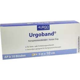 URGOBAND Trumpas tempiamas tvarstis 10 cmx5 m, 10 vnt