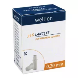 WELLION Lancetai 33 G, 50 vnt