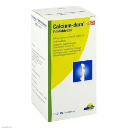CALCIUM DURA Vit D3 plėvele dengtos tabletės, 120 vnt