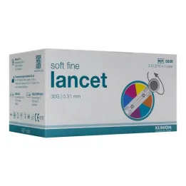 Klinion Soft smulkios spalvos lancetai 30 G, 210 vnt