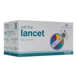 Klinion Soft smulkios spalvos lancetai 30 G, 110 vnt