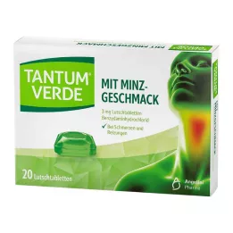 TANTUM VERDE 3 mg mėtų skonio pastilės, 20 vnt
