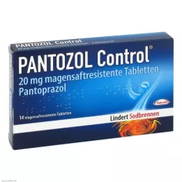 PANTOZOL Kontrolės 20 mg skrandyje neirios tabletės, 14 vnt
