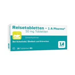 REISETABLETTEN-1A Pharma, 20 vnt