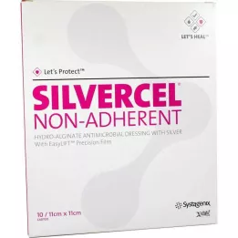 SILVERCEL neprilimpantys kompresai 11x11 cm, 10 vnt