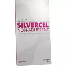 SILVERCEL non Adherent kompresai 10x20 cm, 5 vnt
