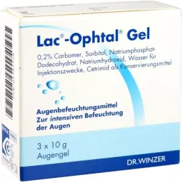 LAC OPHTAL Gelis, 3X10 g